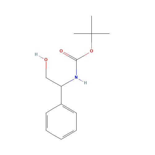 N-Boc-D/L-Phenylglycinol (CAS: 67341-01-9) - Chemical Structure and Molecular Formula 