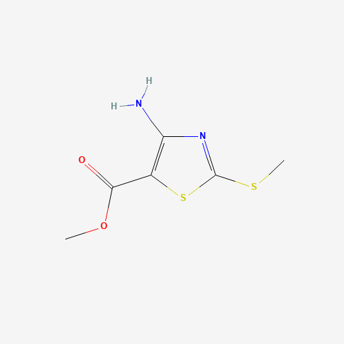 4-Amino-2-methylthio-thiazole-5-carboxylic acid methyl ester (CAS: 60093-05-2) - Chemical Structure and Molecular Formula 