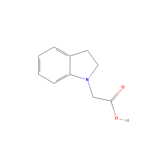 2,3-Dihydro-1-indoleacetic acid (CAS: 193544-62-6) - Chemical Structure and Molecular Formula 