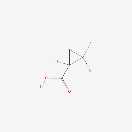 2-Chloro-2-fluoro-cyclopropanecarbonic acid chemical structure 2-Chloro-2-fluoro-cyclopropanecarbonic acid (CAS: 137081-42-6) - Chemical Structure and Molecular Formula