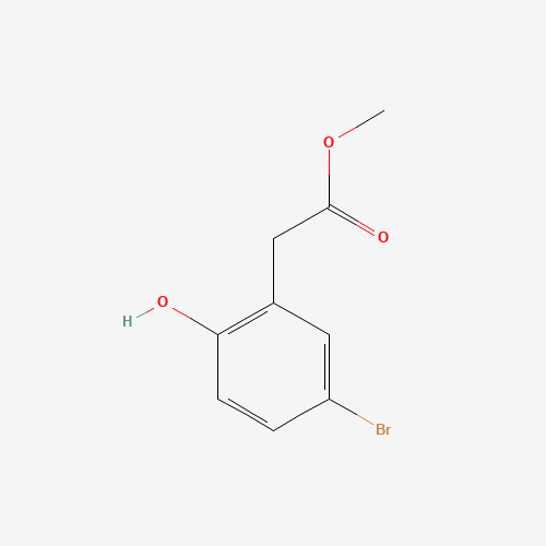 Methyl 2-(5-bromo-2-hydroxyphenyl)acetate (CAS: 220801-66-1) - Chemical Structure and Molecular Formula 
