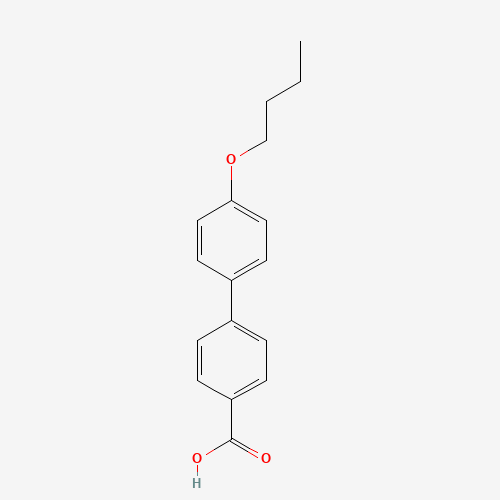 4-N-Butyloxybiphenyl-4'-carboxylic acid (CAS: 59748-14-0) - Chemical Structure and Molecular Formula 