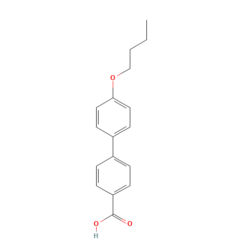 4-N-Butyloxybiphenyl-4'-carboxylic acid (CAS: 59748-14-0) - Chemical Structure and Molecular Formula 