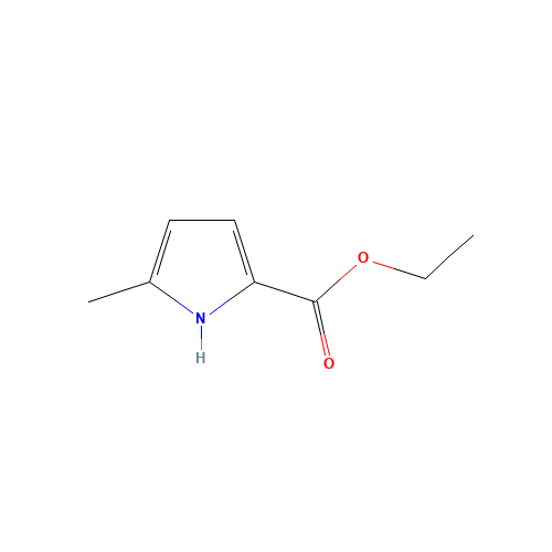 5-Methyl-1H-pyrrole-2-carboxylic acid ethyl ester (CAS: 3284-51-3) - Chemical Structure and Molecular Formula 
