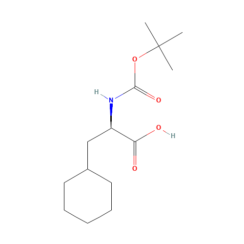 Boc-3-cyclohexyl-D-alanine (CAS: 127095-92-5) - Chemical Structure and Molecular Formula 