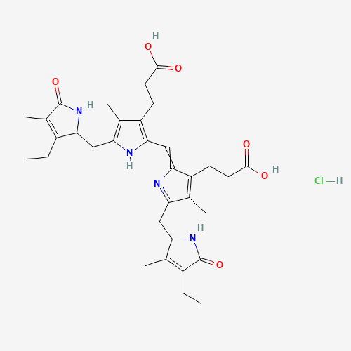 Urobilin IX hydrochloride (CAS: 28925-89-5) - Chemical Structure and Molecular Formula 