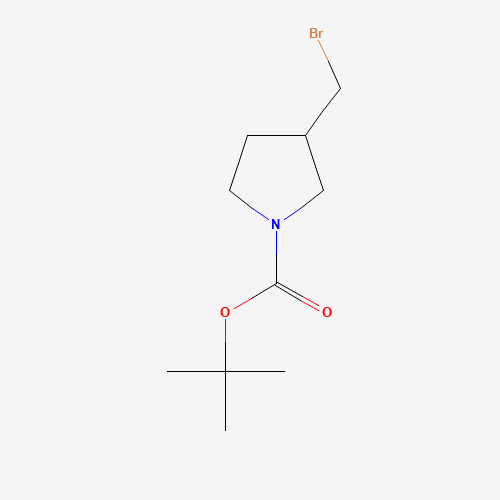 Tert-butyl 3-(bromomethyl)pyrrolidine-1-carboxylate (CAS: 305329-97-9) - Chemical Structure and Molecular Formula 