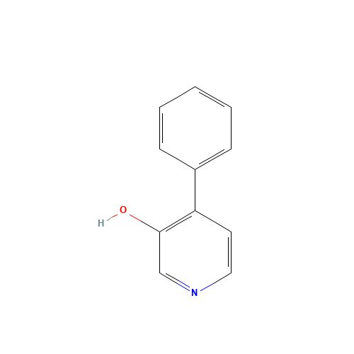 3-Hydroxy-4-phenylpyridine (CAS: 101925-26-2) - Chemical Structure and Molecular Formula 