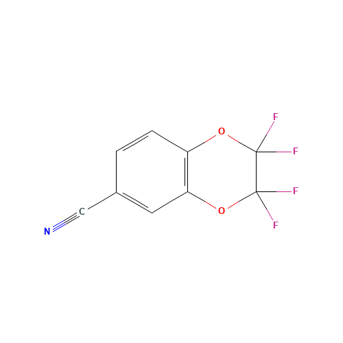 2,2,3,3-Tetrafluoro-6-nitrilobenzodioxene (CAS: 215732-94-8) - Chemical Structure and Molecular Formula 