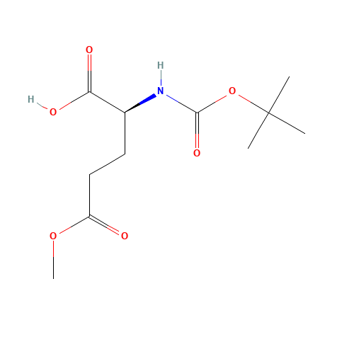 Boc-Glu(OMe)-OH (CAS: 45214-91-3) - Chemical Structure and Molecular Formula 