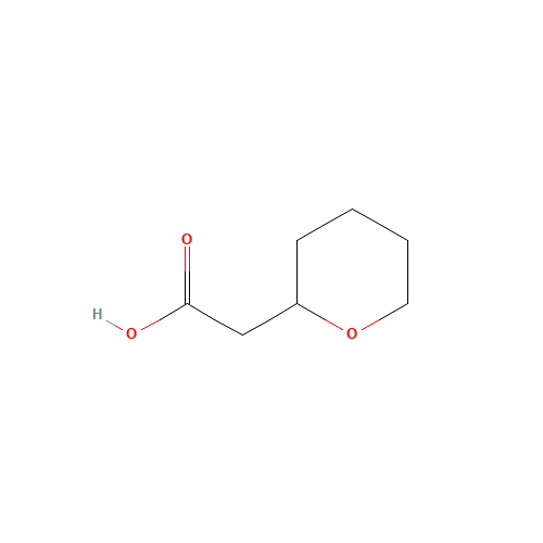 (Tetrahydro-pyran-2-yl)aceticacid (CAS: 13103-40-7) - Chemical Structure and Molecular Formula 
