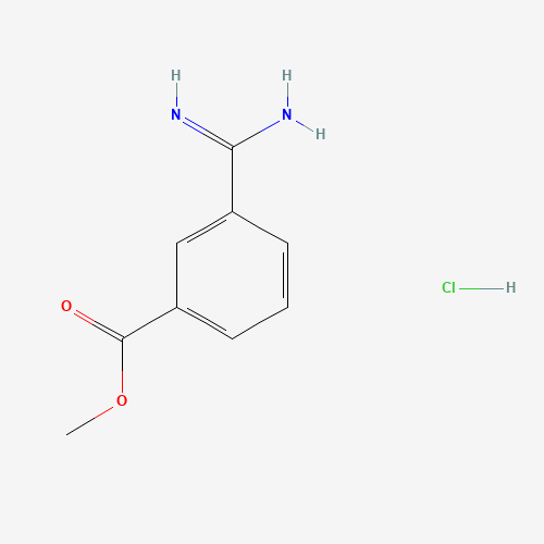 3-Methoxycarbonylbenzamidinehydrochloride (CAS: 18219-39-1) - Chemical Structure and Molecular Formula 