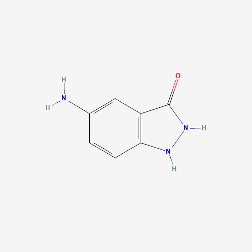 5-Amino-3-hydroxy(1H)indazole (CAS: 89792-09-6) - Chemical Structure and Molecular Formula 