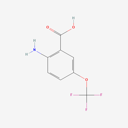 2-Amino-5-trifluoromethoxybenzoic acid (CAS: 83265-56-9) - Chemical Structure and Molecular Formula 