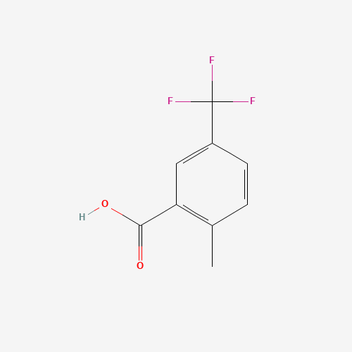 2-Methyl-5-trifluoromethylbenzoic acid (CAS: 13055-63-5) - Chemical Structure and Molecular Formula 