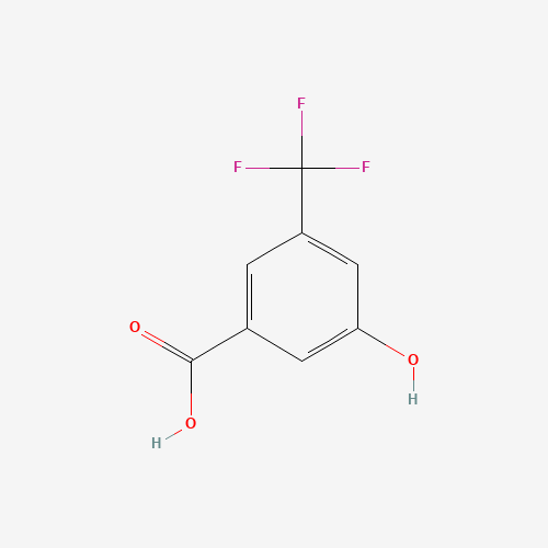 3-Hydroxy-5-trifluoromethylbenzoic acid (CAS: 328-69-8) - Chemical Structure and Molecular Formula 