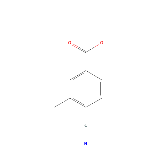 Methyl 4-cyano-3-methylbenzoate (CAS: 25978-68-1) - Chemical Structure and Molecular Formula 