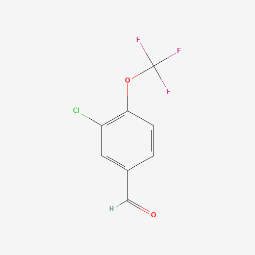 3-Chloro-4-trifluoromethoxybenzaldehyde (CAS: 83279-39-4) - Chemical Structure and Molecular Formula 