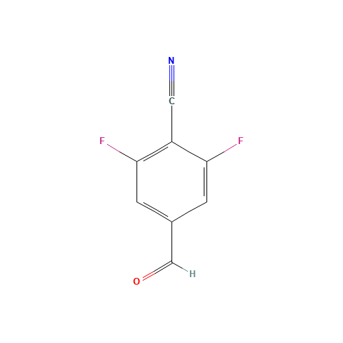 4-Cyano-3,5-difluorobenzaldehyde (CAS: 433939-88-9) - Chemical Structure and Molecular Formula 
