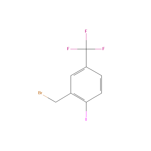 2-Iodo-5-trifluoromethylbenzylbromide (CAS: 702641-06-3) - Chemical Structure and Molecular Formula 