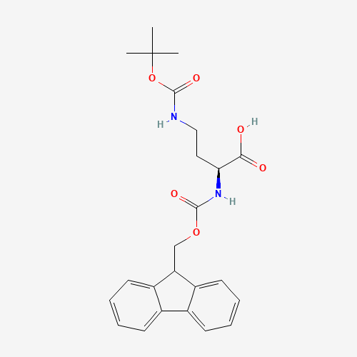 Fmoc-Dab(Boc)-OH (CAS: 125238-99-5) - Chemical Structure and Molecular Formula 