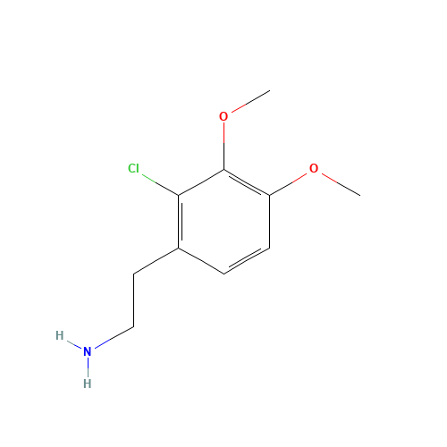 2-(2-CHLORO-3,4-DIMETHOXYPHENYL) ETHYLAMINE (CAS: 67287-36-9) - Chemical Structure and Molecular Formula 