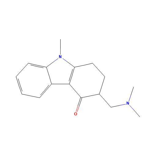 3-Dimethylaminomethyl-1,2,3,4-tetrahydro-9-methylcarbazol-4-one (CAS: 132659-89-3) - Chemical Structure and Molecular Formula 
