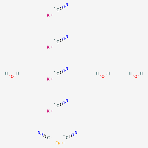 Potassium ferrocyanide trihyrate (CAS: 14459-95-1) - Chemical Structure and Molecular Formula 