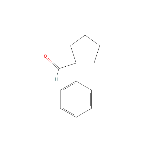 1-Phenyl-cyclopentanecarbaldehyde (CAS: 21573-69-3) - Chemical Structure and Molecular Formula 