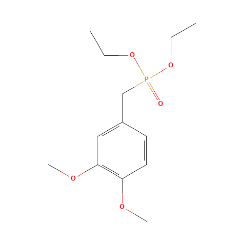 (3,4-DIMETHOXY-BENZYL)-PHOSPHONIC ACID DIETHYL ESTER (CAS: 78055-65-9) - Chemical Structure and Molecular Formula 