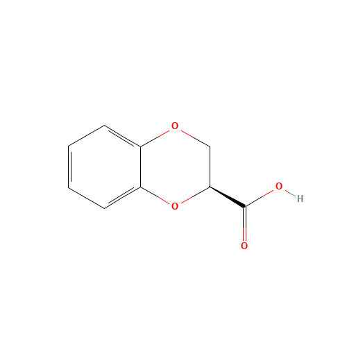 (S)-1,4-Benzodioxane-2-carboxylic acid (CAS: 70918-54-6) - Chemical Structure and Molecular Formula 