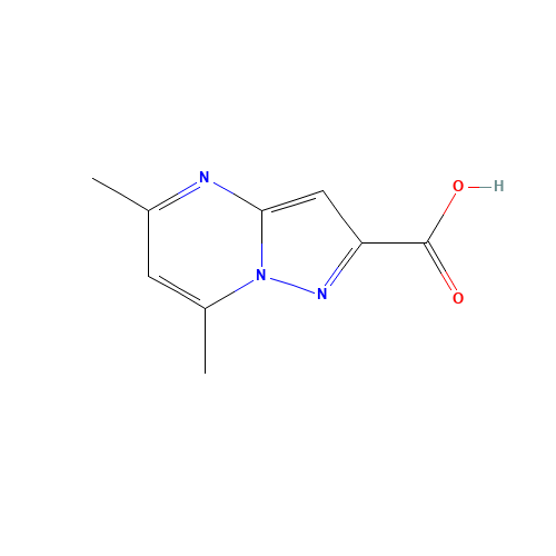 5,7-Dimethyl-pyrazolo[1,5-a]pyrimidine-2-carboxylic acid (CAS: 300691-07-0) - Chemical Structure and Molecular Formula 
