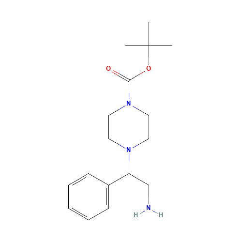 4-(2-Amino-1-phenyl-ethyl)-piperazine-1-carboxylic acid tert-butyl ester (CAS: 444892-54-0) - Related Chemical Product