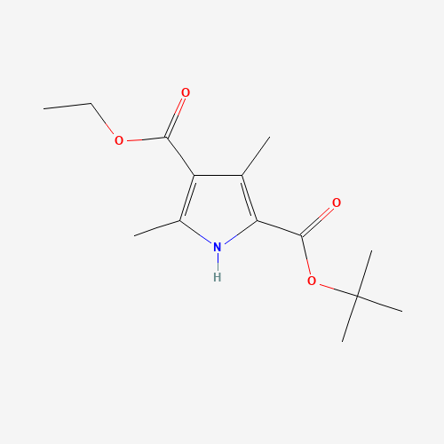 3,5-Dimethyl-1H-pyrrole-2,4-dicarboxylic acid 2-tert-butyl ester 4-ethyl ester (CAS: 86770-31-2) - Chemical Structure and Molecular Formula 