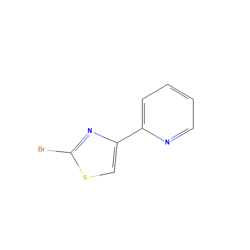 2-(2-Bromo-thiazol-4-yl)-pyridine (CAS: 886370-89-4) - Chemical Structure and Molecular Formula 