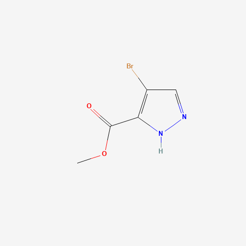 4-Bromo-1H-pyrazole-3-carboxylic acid methyl ester (CAS: 81190-89-8) - Chemical Structure and Molecular Formula 