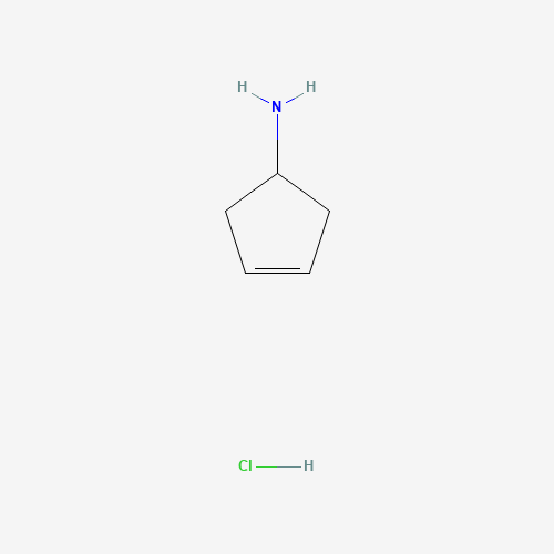 1-AMINO-3-CYCLOPENTENE HYDROCHLORIDE (CAS: 91469-55-5) - Chemical Structure and Molecular Formula 