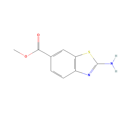 2-AMINO-BENZOTHIAZOLE-6-CARBOXYLIC ACID METHYL ESTER (CAS: 66947-92-0) - Chemical Structure and Molecular Formula 