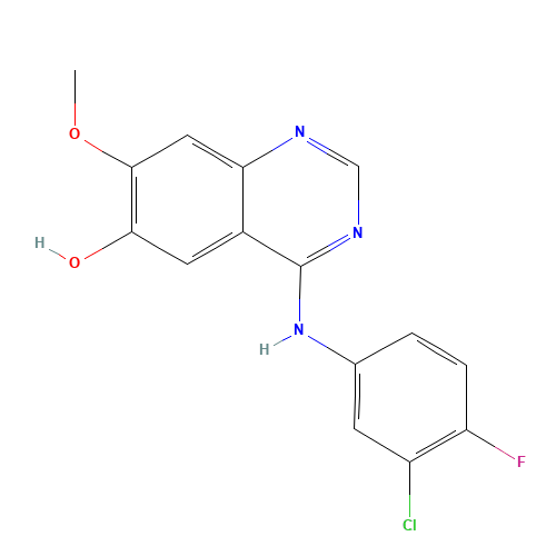 4-(3-Chloro-4-fluorophenylamino)-7-methoxyquinazolin-6-ol (CAS: 184475-71-6) - Related Chemical Product