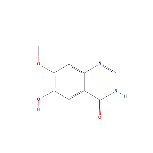 6-Hydroxy-7-methoxy-3,4-dihydroquinazolin-4-one (CAS: 179688-52-9) - Chemical Structure and Molecular Formula 