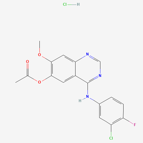 4-(3-Chloro-4-fluorophenylamino)-7-methoxyquinazolin-6-yl acetate hydrochloride (CAS: 184475-70-5) - Related Chemical Product