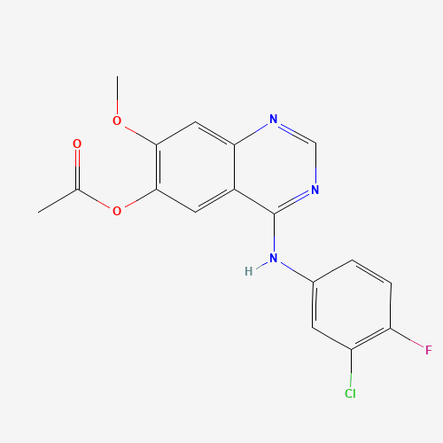 4-(3-Chloro-4-fluorophenylamino)-7-methoxyquinazolin-6-yl acetate (CAS: 788136-89-0) - Related Chemical Product