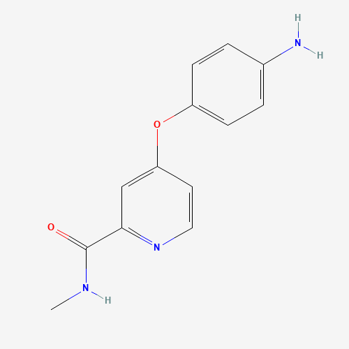 4-(4-Aminophenoxy)-N-methylpicolinamide (CAS: 284462-37-9) - Chemical Structure and Molecular Formula 