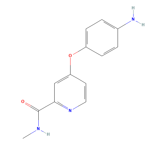 4-(4-Aminophenoxy)-N-methylpicolinamide (CAS: 284462-37-9) - Chemical Structure and Molecular Formula 