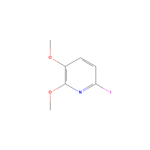 6-IODO-2,3-DIMETHOXYPYRIDINE (CAS: 321535-23-3) - Chemical Structure and Molecular Formula 