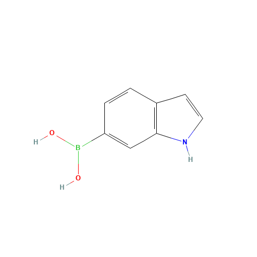 Indole-6-boronic acid (CAS: 147621-18-9) - Chemical Structure and Molecular Formula 