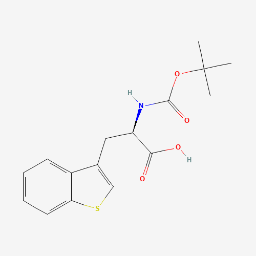 BOC-D-3-BENZOTHIENYLALANINE (CAS: 111082-76-9) - Chemical Structure and Molecular Formula 