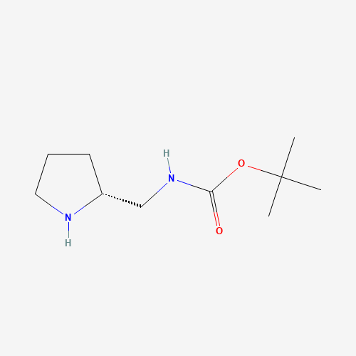 Carbamic acid,[(2R)-2-pyrrolidinylmethyl]-,1,1-dimethylethyl ester (9CI) (CAS: 719999-54-9) - Chemical Structure and Molecular Formula 