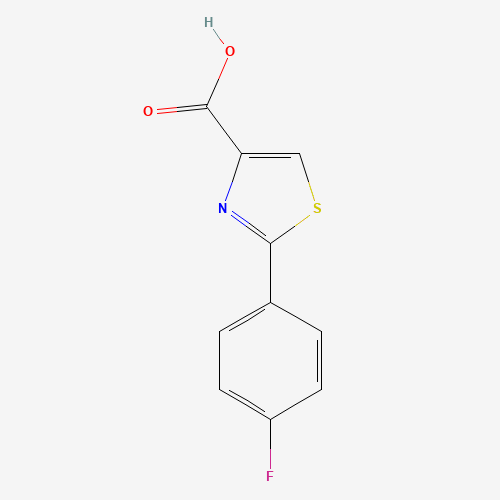 2-(4-FLUORO-PHENYL)-THIAZOLE-4-CARBOXYLIC ACID (CAS: 863668-07-9) - Chemical Structure and Molecular Formula 
