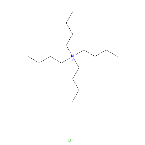 Tetrabutyl ammonium chloride (CAS: 1112-67-0) - Chemical Structure and Molecular Formula 